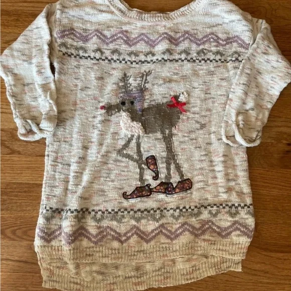 American rag ugly Christmas holiday reindeer sweater - Picture 8 of 9